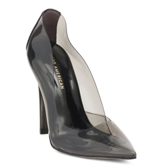 GOOD AMERICAN Light Smoke Made In Brazil Cinderella Pumps - Picture 1 of 2